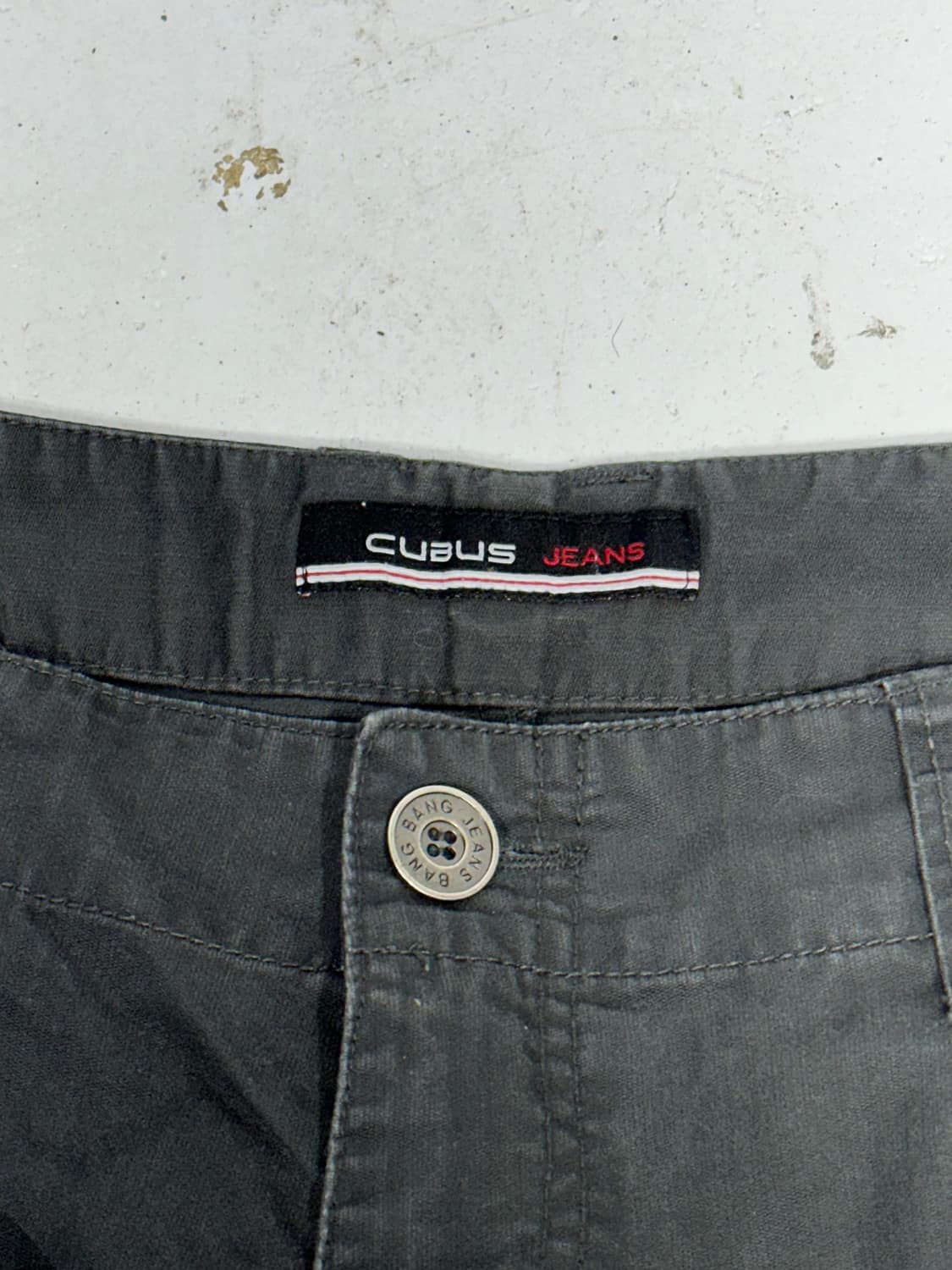 일본 빈티지 차콜 와이드 허리 스트랩 카고 데님 팬츠 건빵 바지  상품이미지7