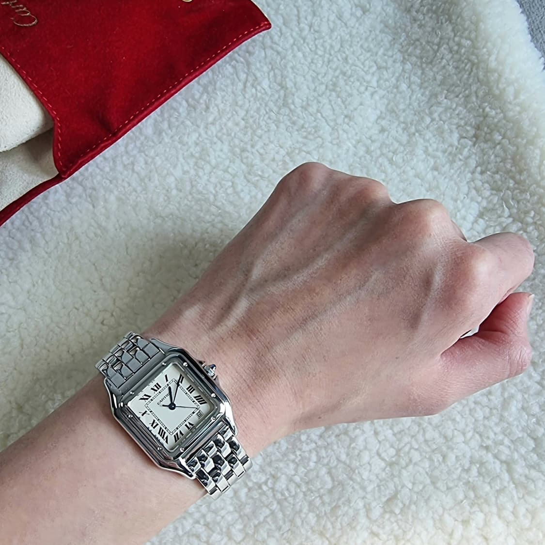 까르띠에 팬더 스틸 미디움 M 쿼츠 남녀공용 시계 04년
 상품이미지7