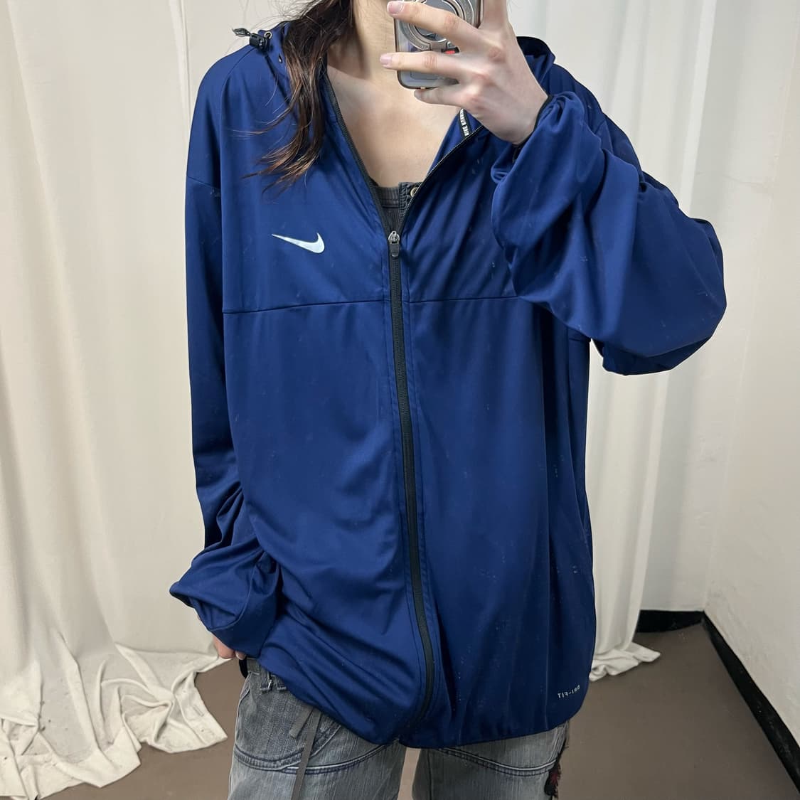 Nike navy running windbreaker 상품이미지3