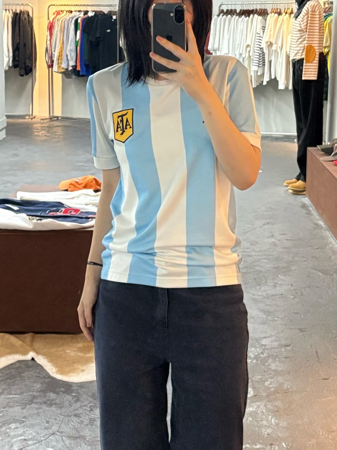 아디다스 아르헨티나 유니폼 반팔 티셔츠 상품이미지1