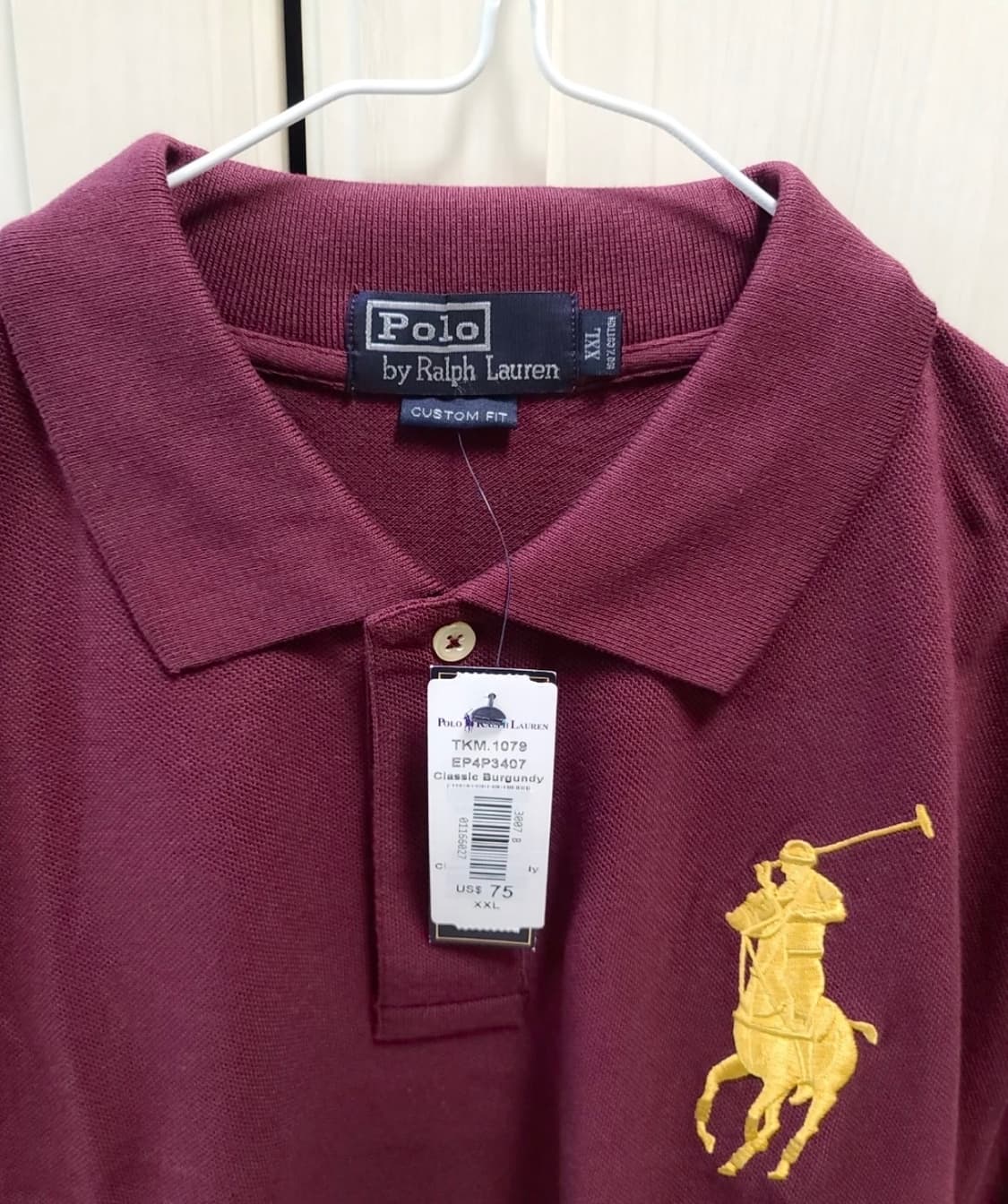 [2XL] 폴로 랄프로렌 빅포니 카라티 버건디 새상품 상품이미지2