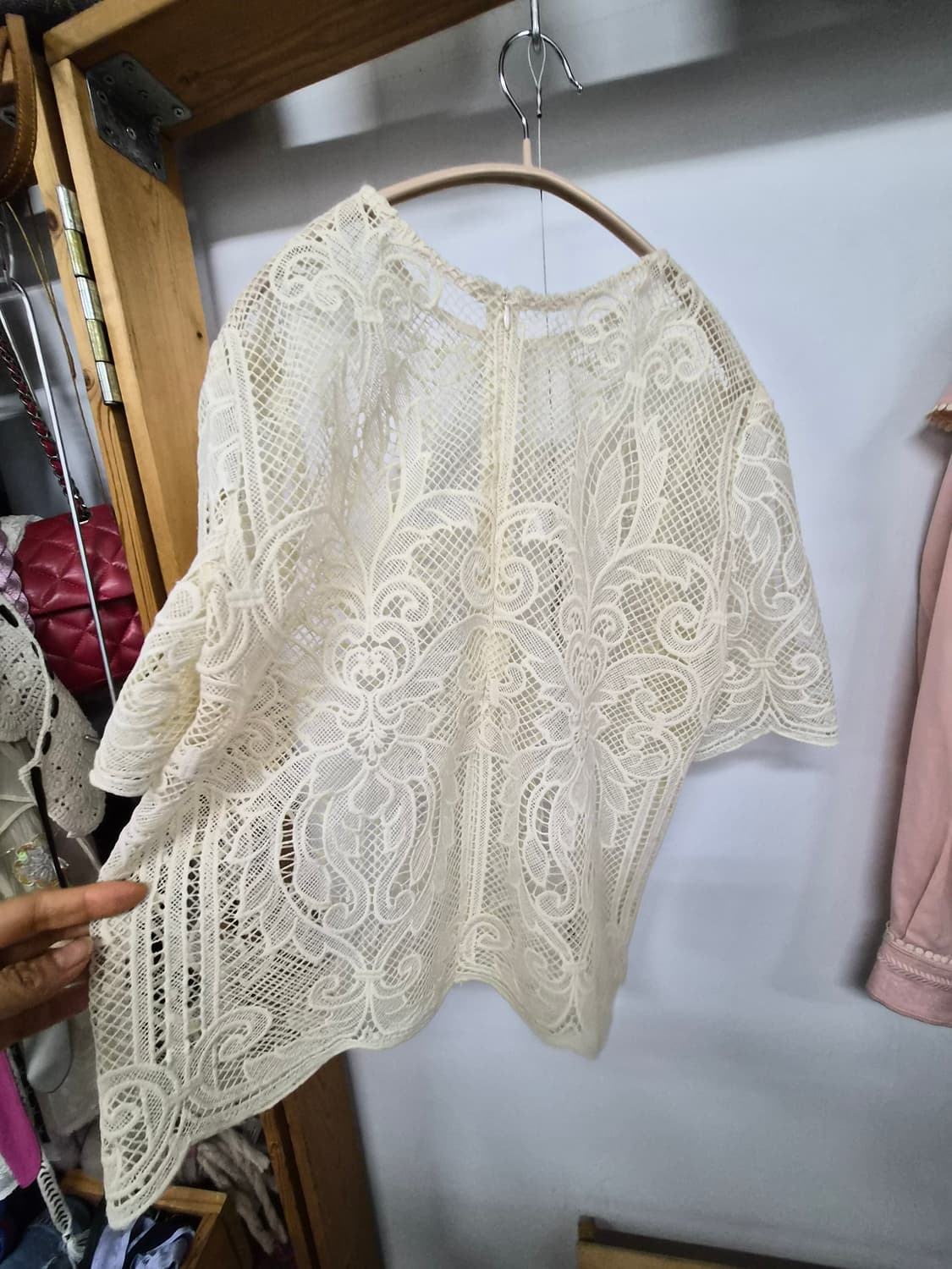 1.자라 멜빵 데님 스커트 2.자수레이스 블라우스 상품이미지9