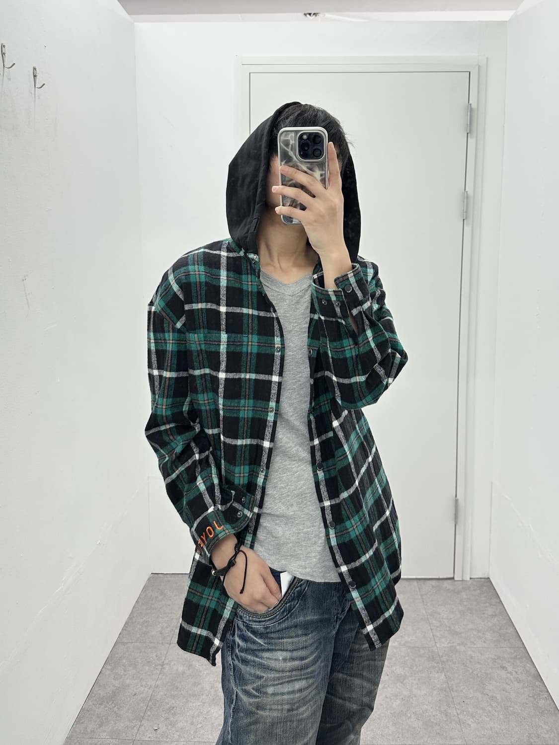 Vintage check hood jacket  상품이미지1