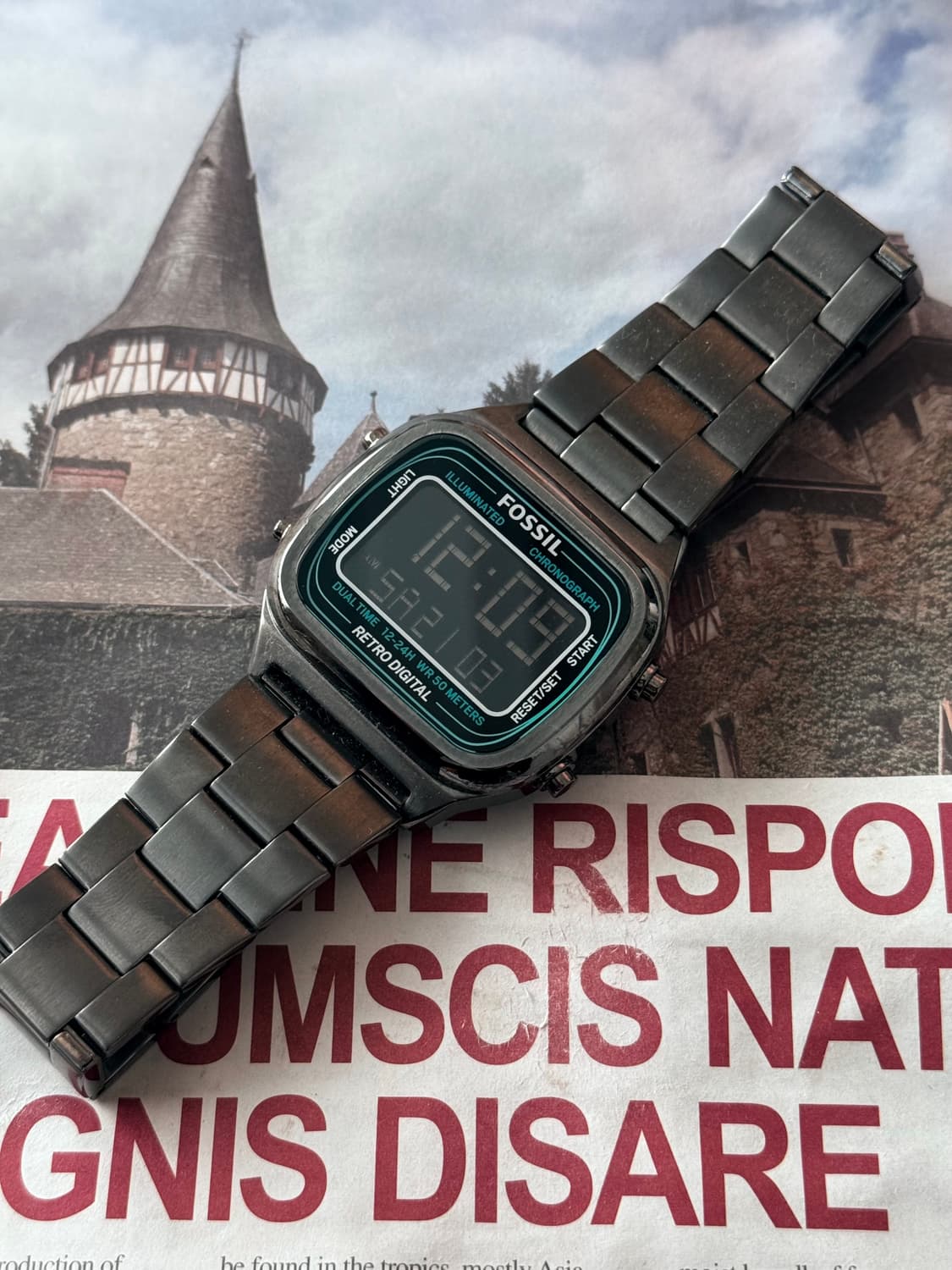 Fossil 파슬 RETRO DIGITAL 메타 실버 상품이미지1