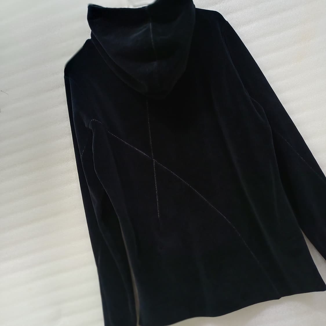 정품 Thom/Krom 벨벳 후드 티 남성 S 살짝롱 도톰 사랑봉봉 상품이미지3