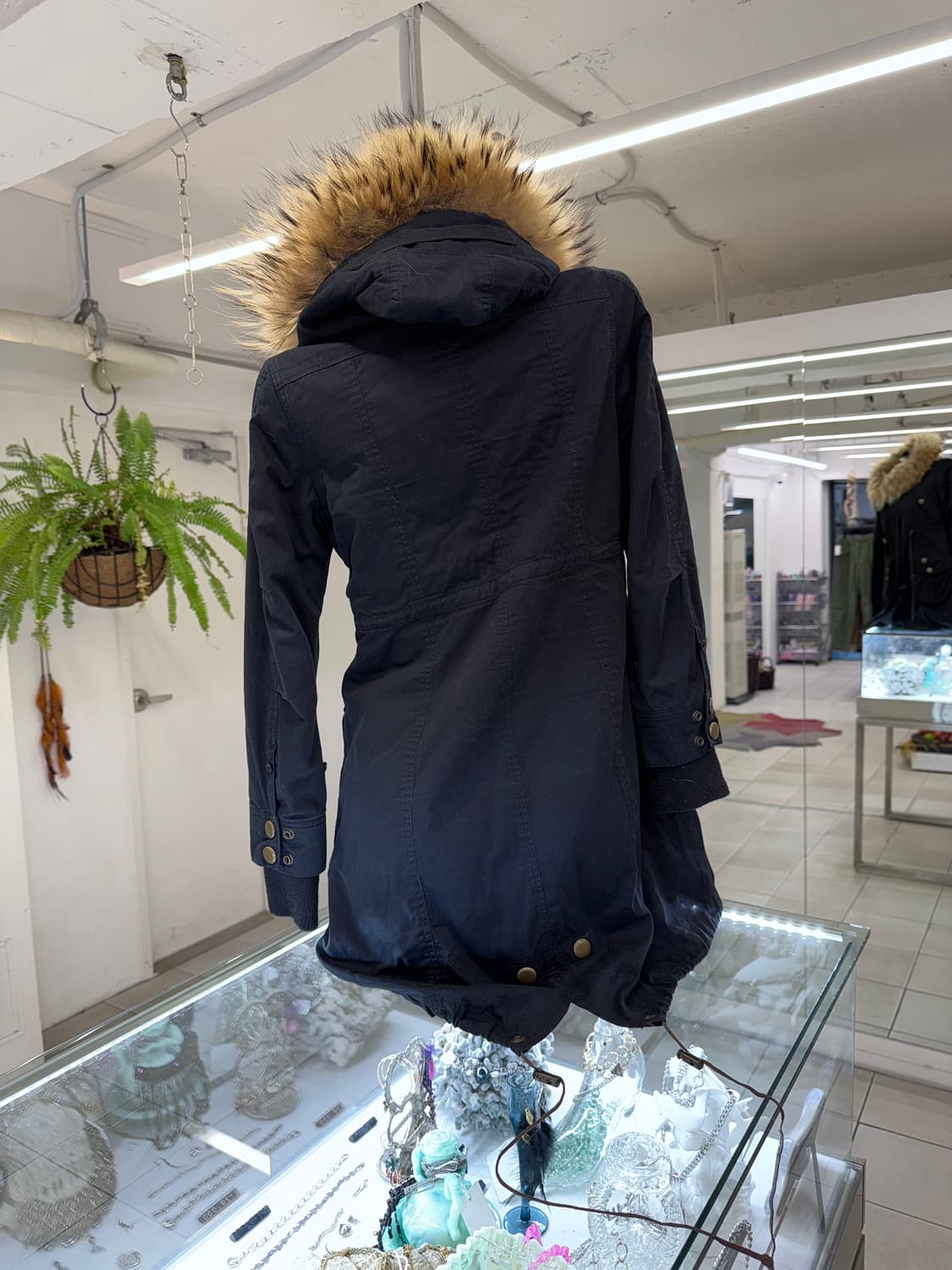 fur trim fishtail jacket 상품이미지3