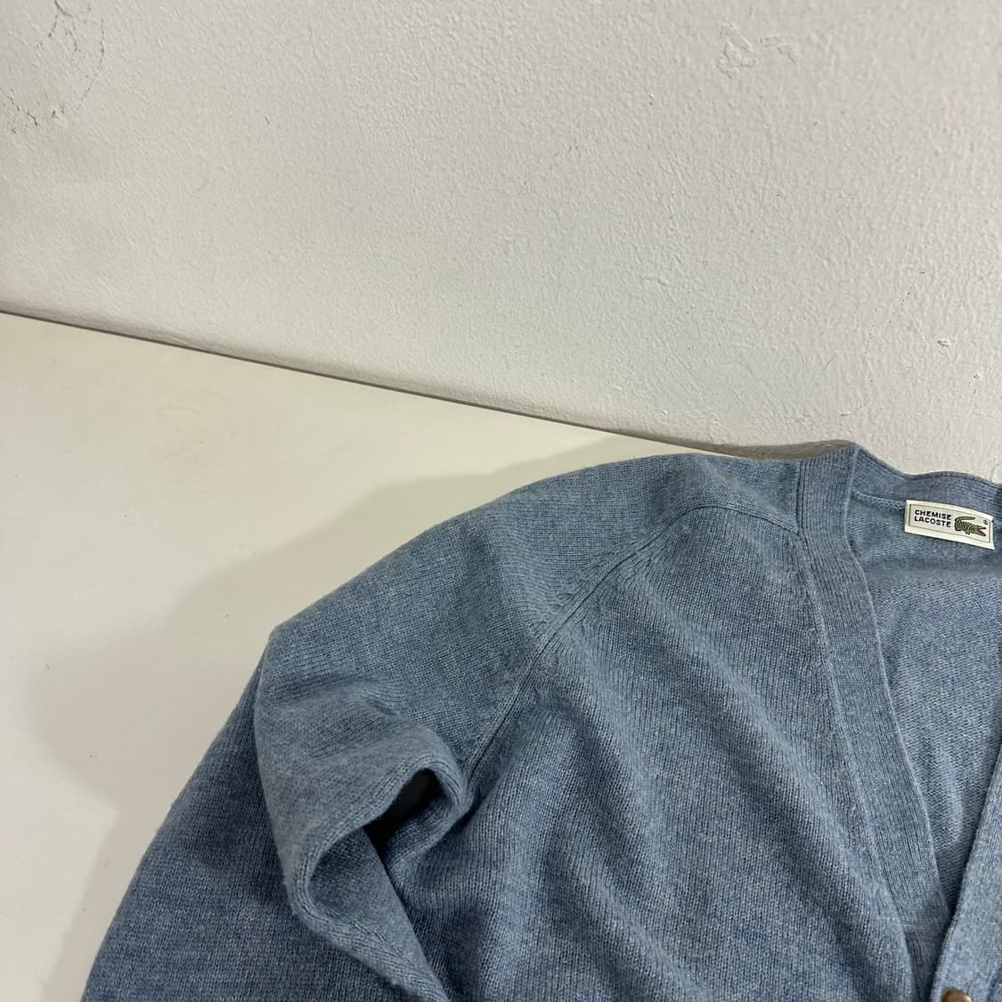 M 95-100 라코스테 스카이블루 울100% 울가디건 상품이미지6