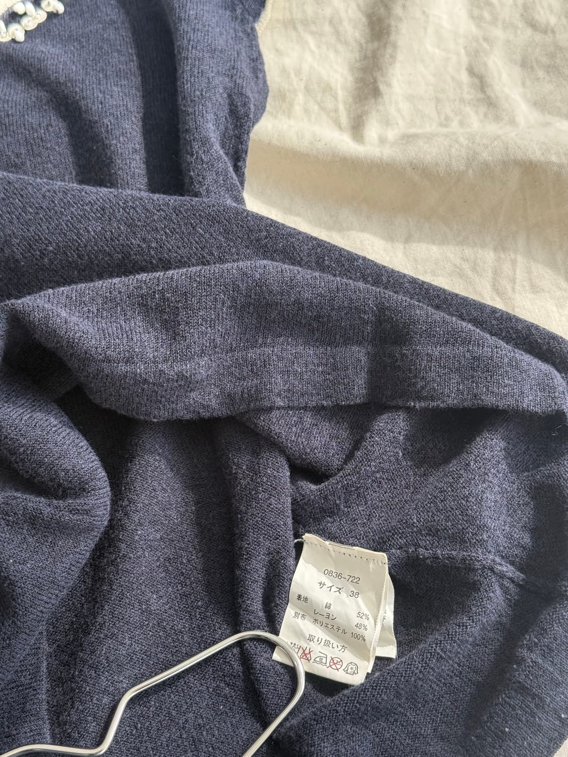 네이비 긱시크 러블리 공겜여주 반팔 블라우스탑 상품이미지6