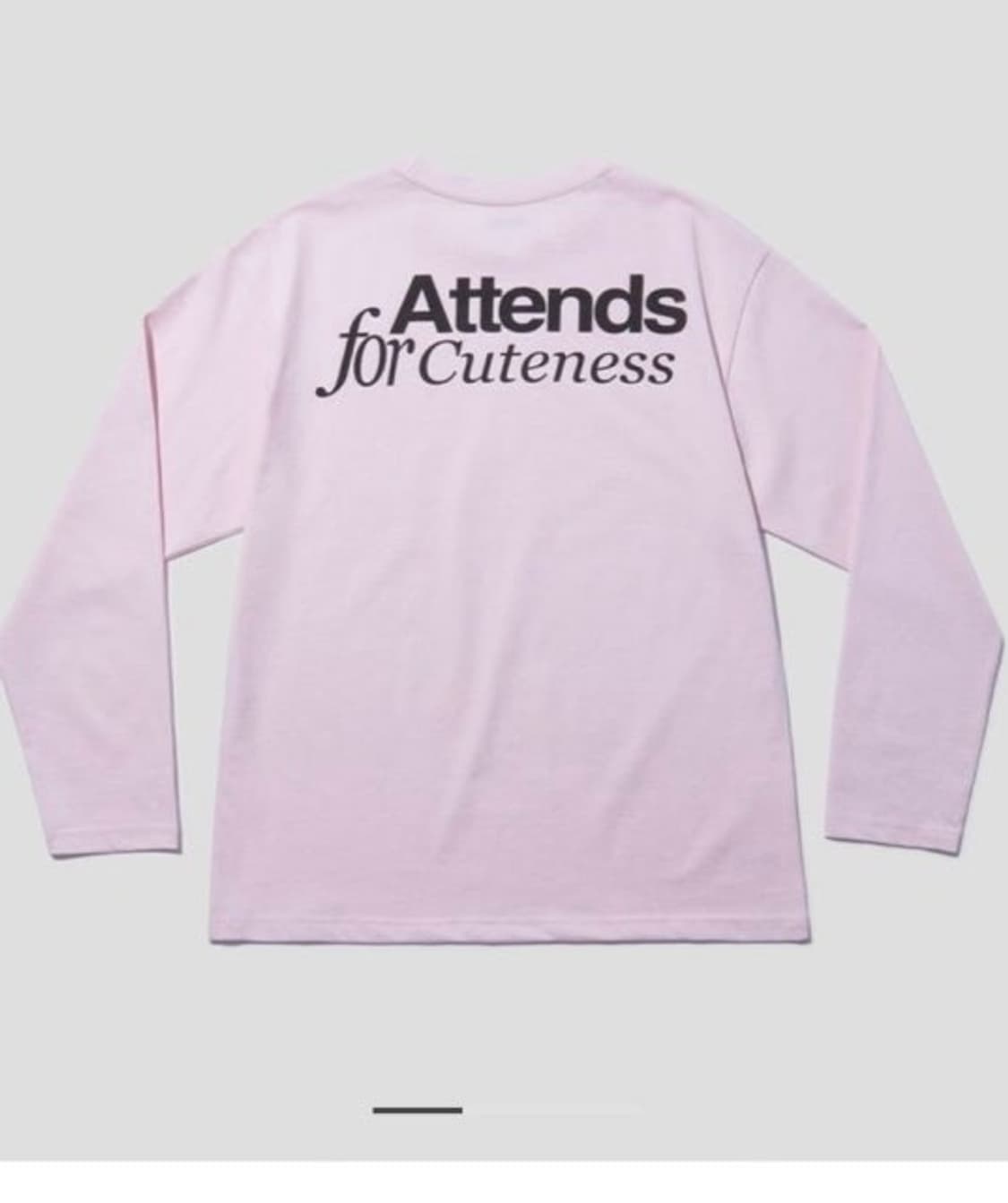 어텐즈 베이비핑크 롱슬리브티 상품이미지1