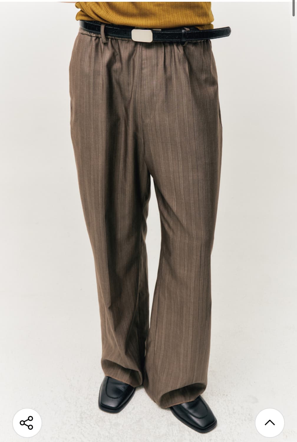 노이어 울 실크 스트라이프 라이트 팬츠 상품이미지1