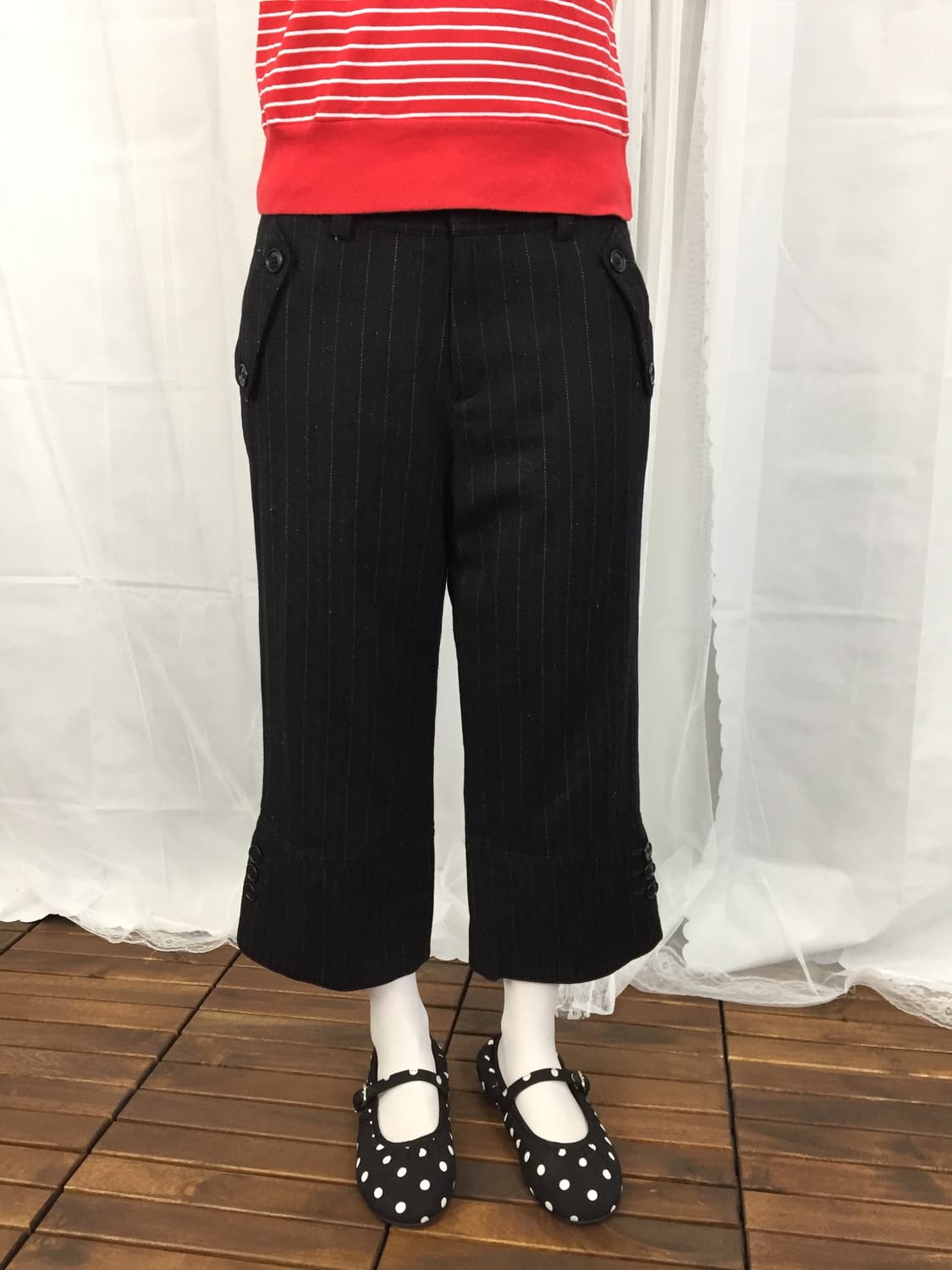 'RENAULT' Wool Check Crop Pants 상품이미지2