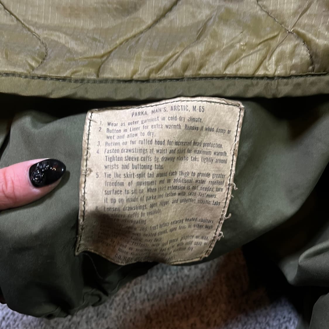 U.S 밀리터리 M-65 오리지널 개파카  상품이미지9