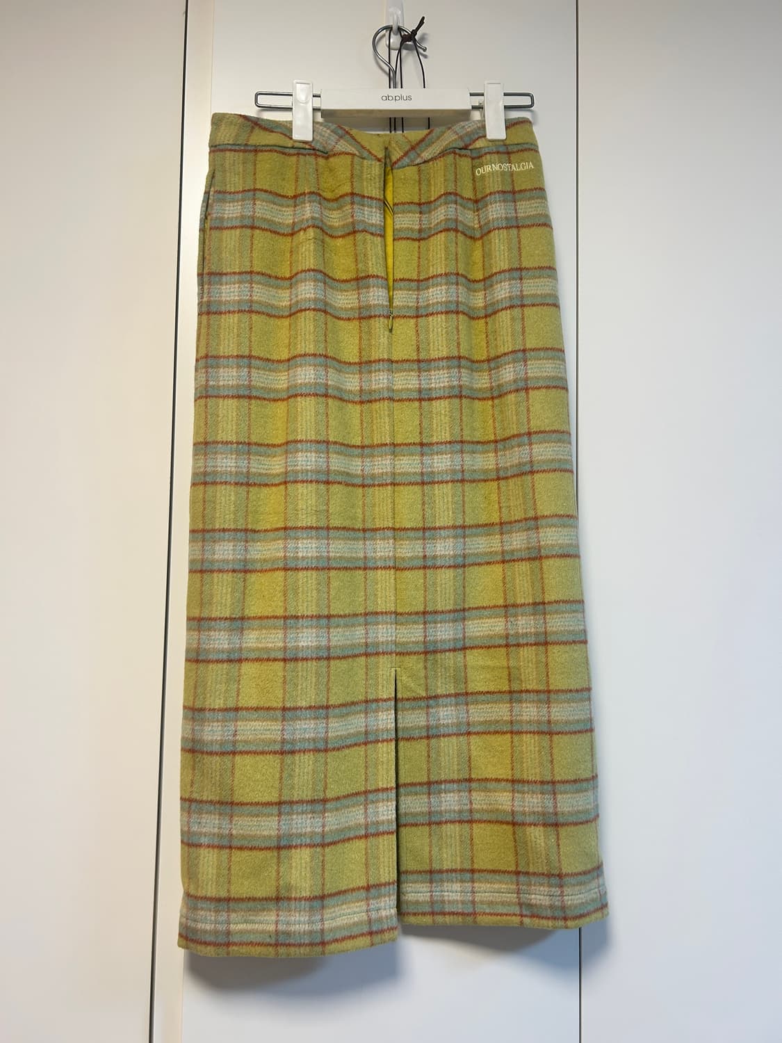 아우어노스텔지아 vintage check skirt_Yellow mint 상품이미지7