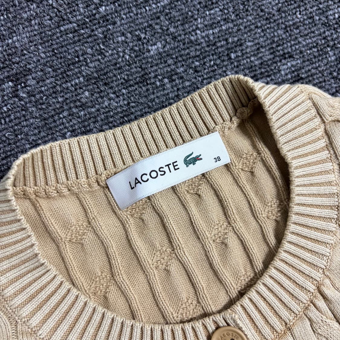 라코스테 가먼트 꽈배기 니트 가디건 상품이미지4