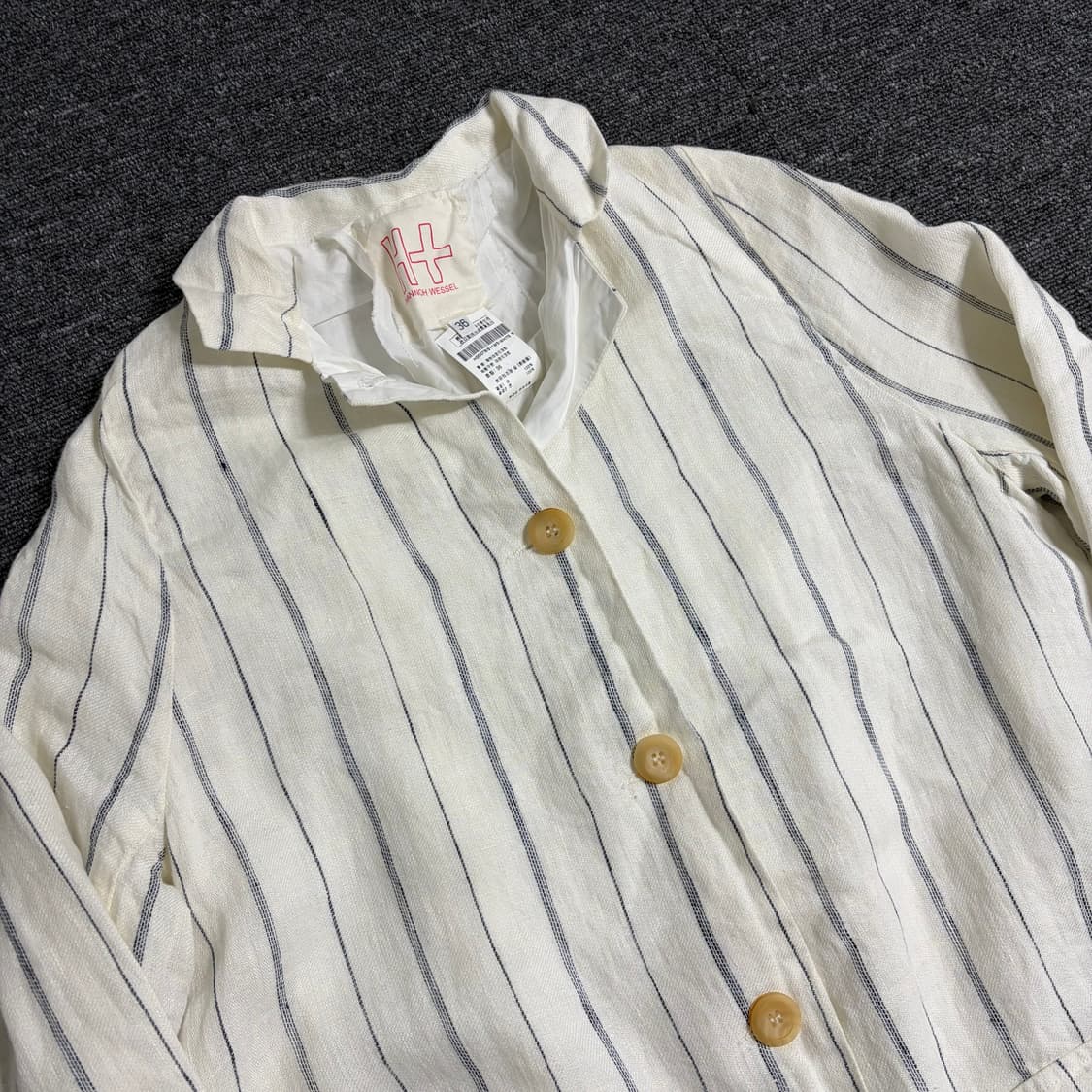 HANNOH WESSEL 린넨 패턴 라운드코트 상품이미지3