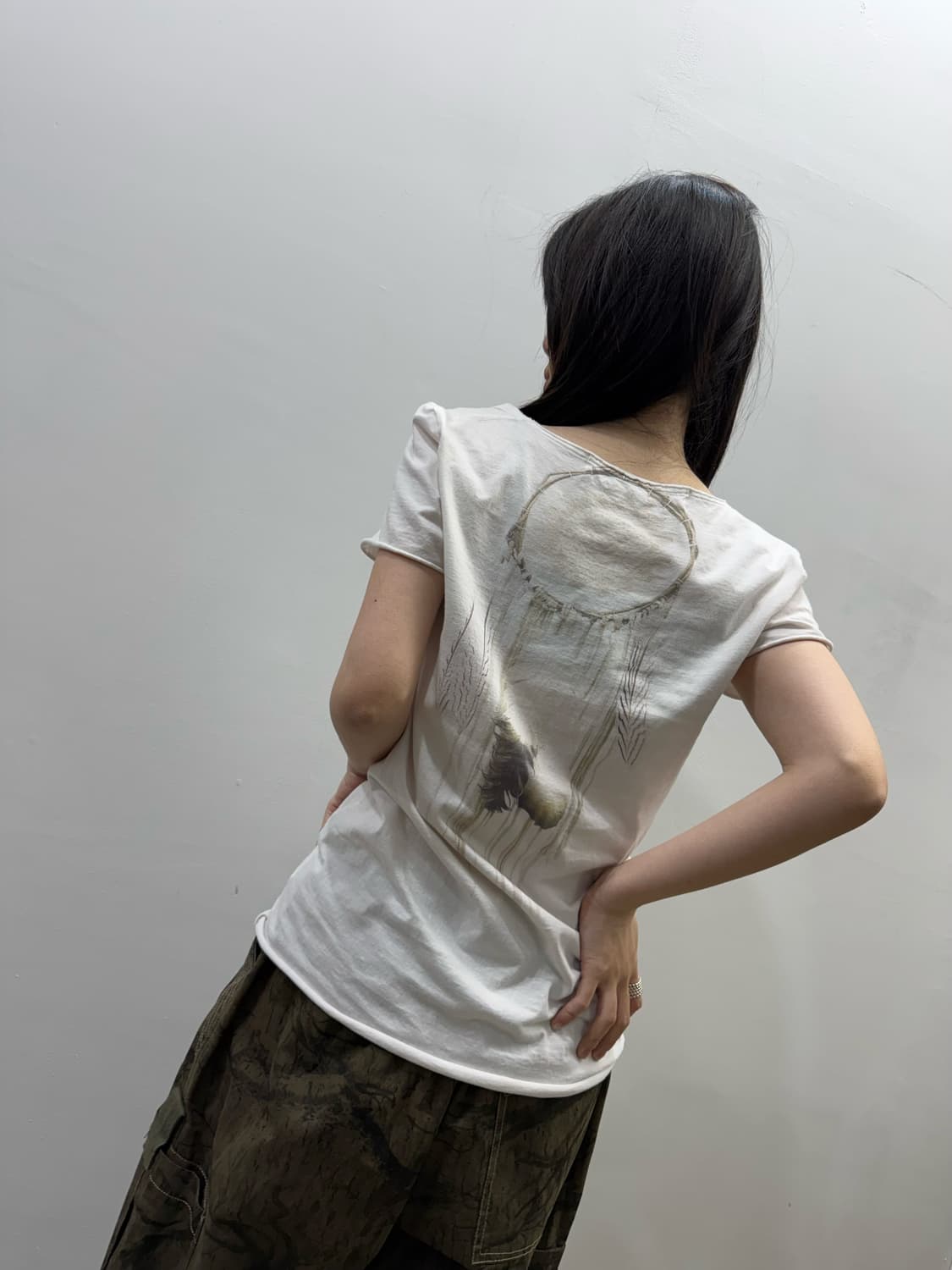 GOA 드림캐쳐 아트워크 반팔탑 상품이미지3