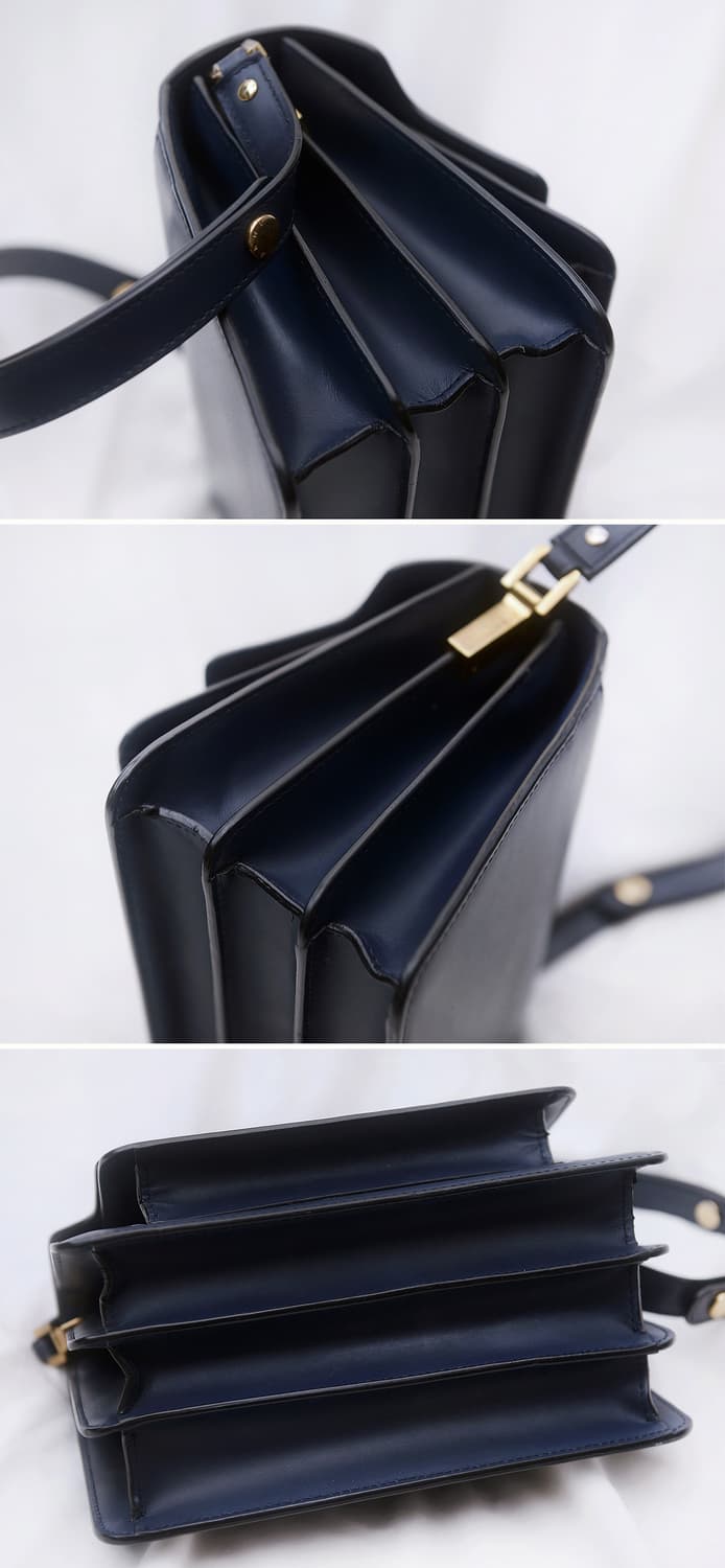 마르니 (MARNI) 트렁크백 미듐 카프스킨 네이비블루 (숄더.크로스) 상품이미지8