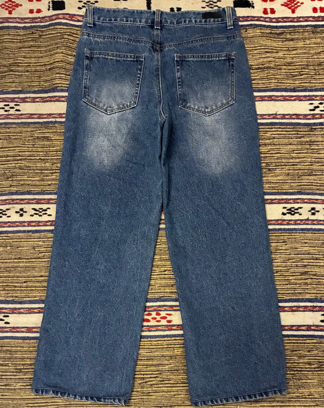 (48/30)noirer 노이어 클래식 와이드 데님팬츠 미드블루 청바지 상품이미지5