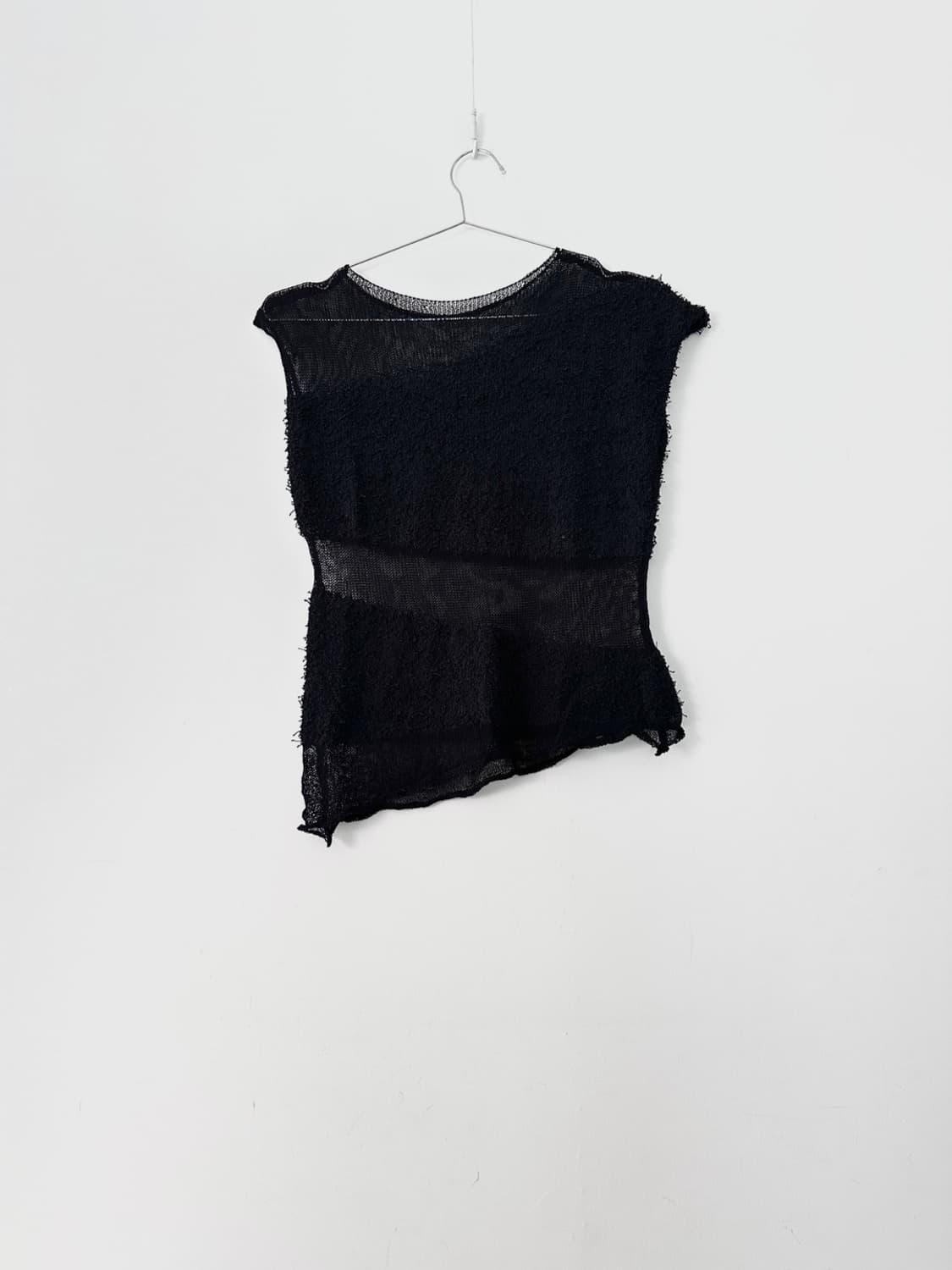 Boucle unbalanced sleeveless knit 상품이미지3