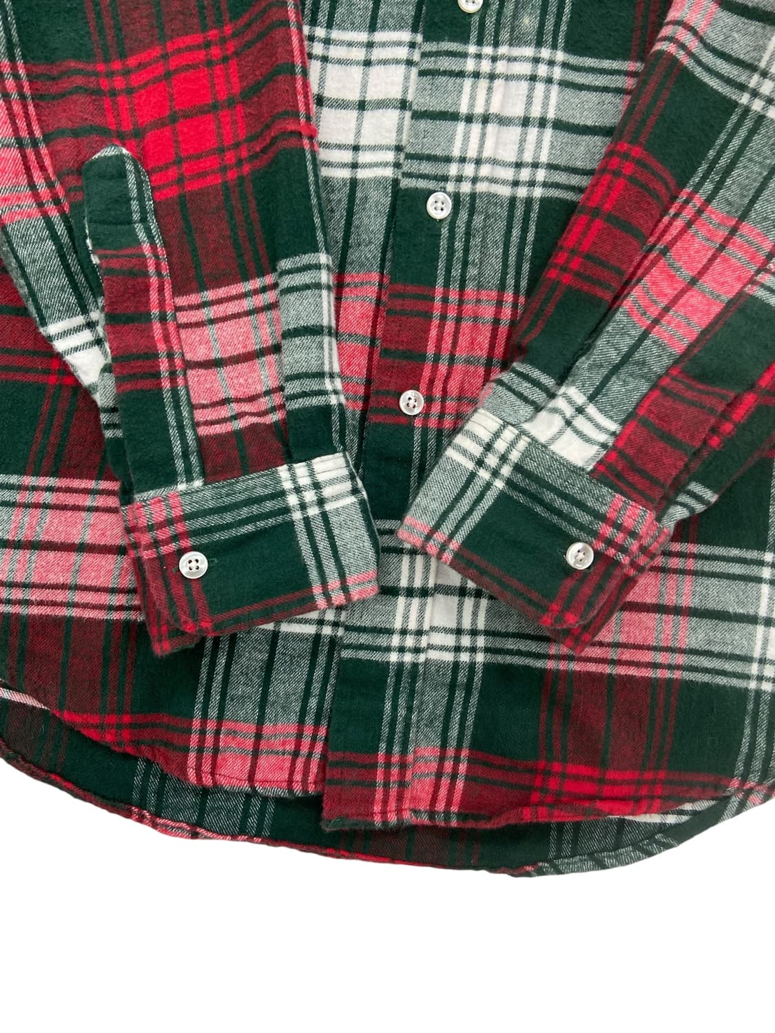 90's 엘엘빈 플란넬 체크 셔츠 상품이미지4