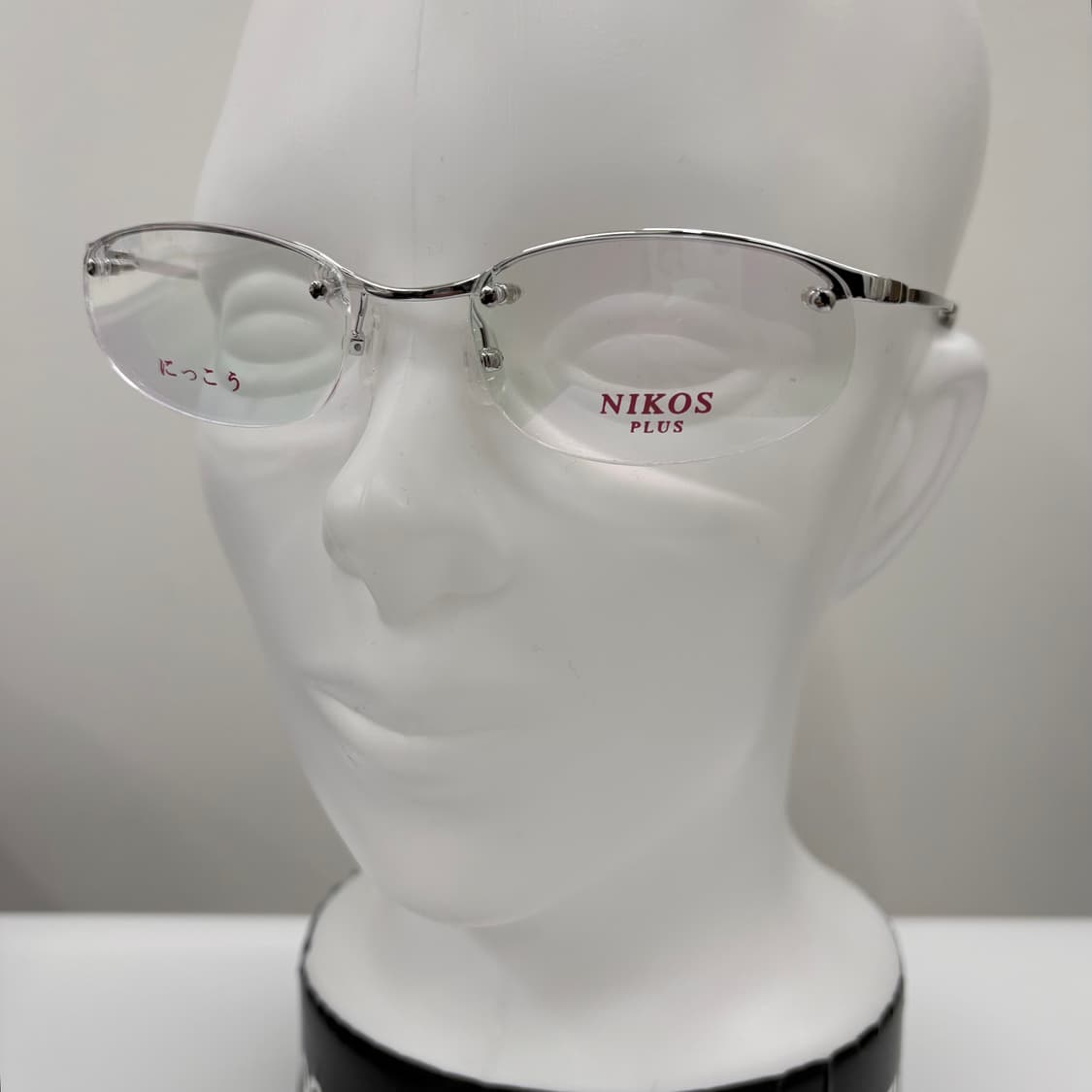 NIKOS 실버 오벌 반무테 빈티지안경 상품이미지5