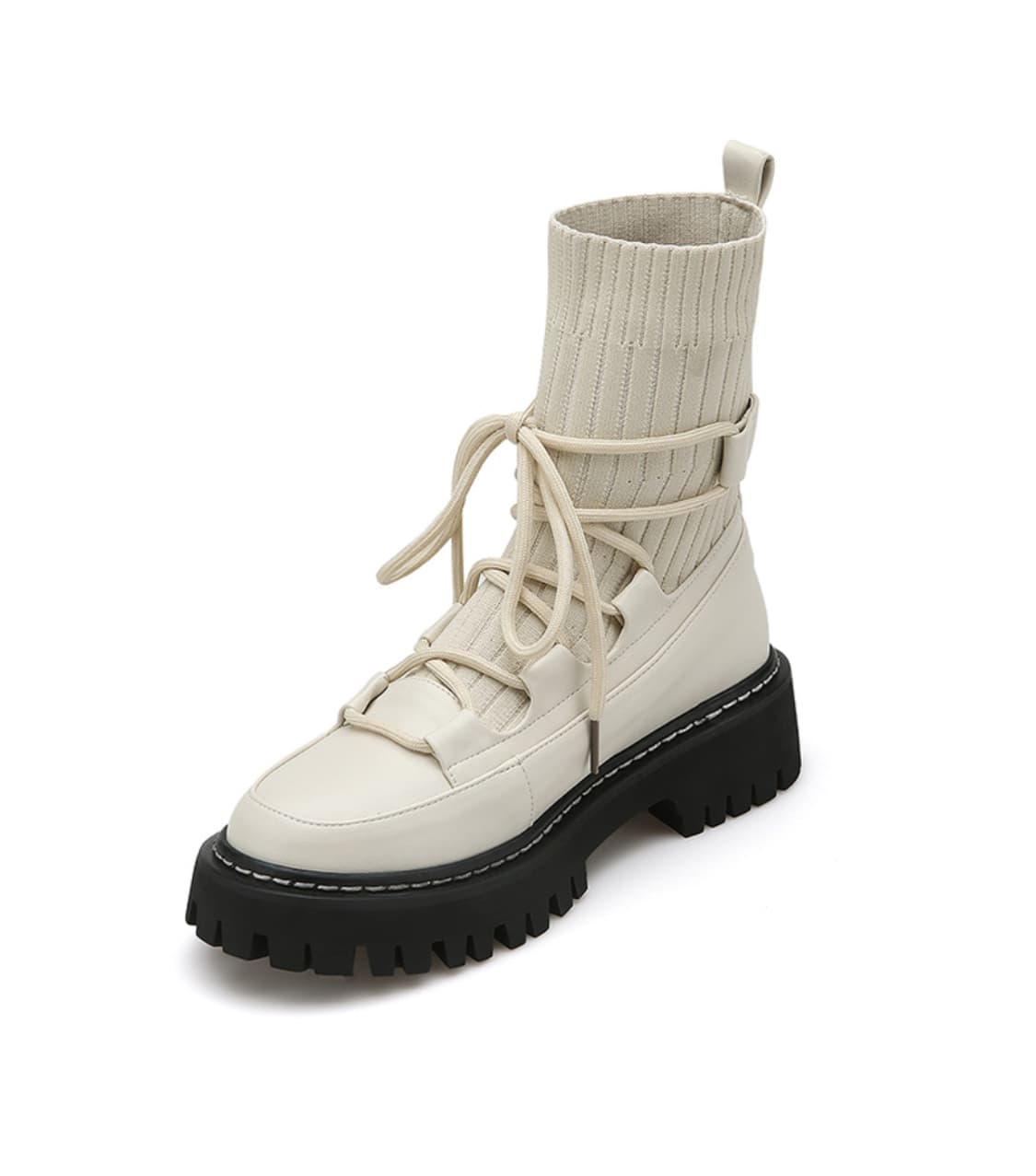 솔트앤초콜릿 니트 삭스 부츠 아이보리 240 상품이미지1