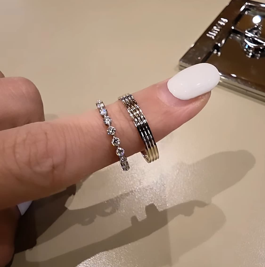 [새제품] 14k 랩다이아 이터니티링 반지 가드링  상품이미지1