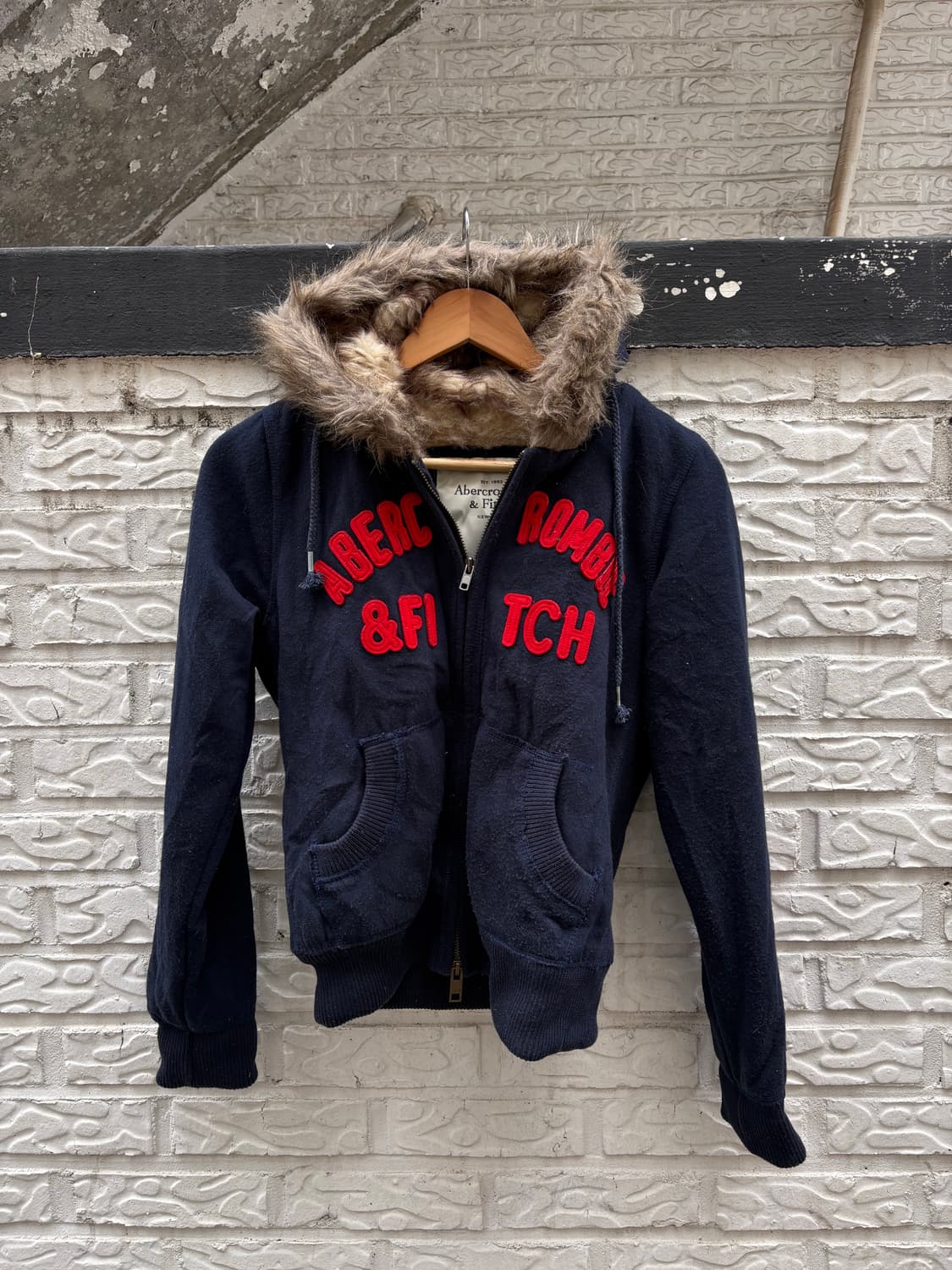 아베크롬비 퍼 후드집업  상품이미지1