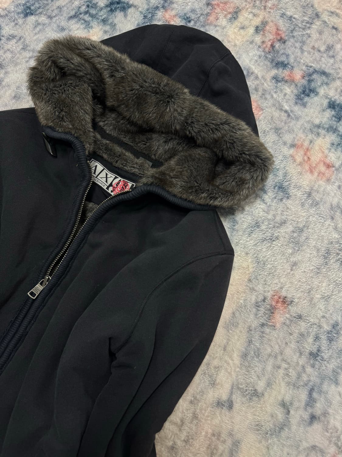 Armani 00s y2k fur hoodie 상품이미지4