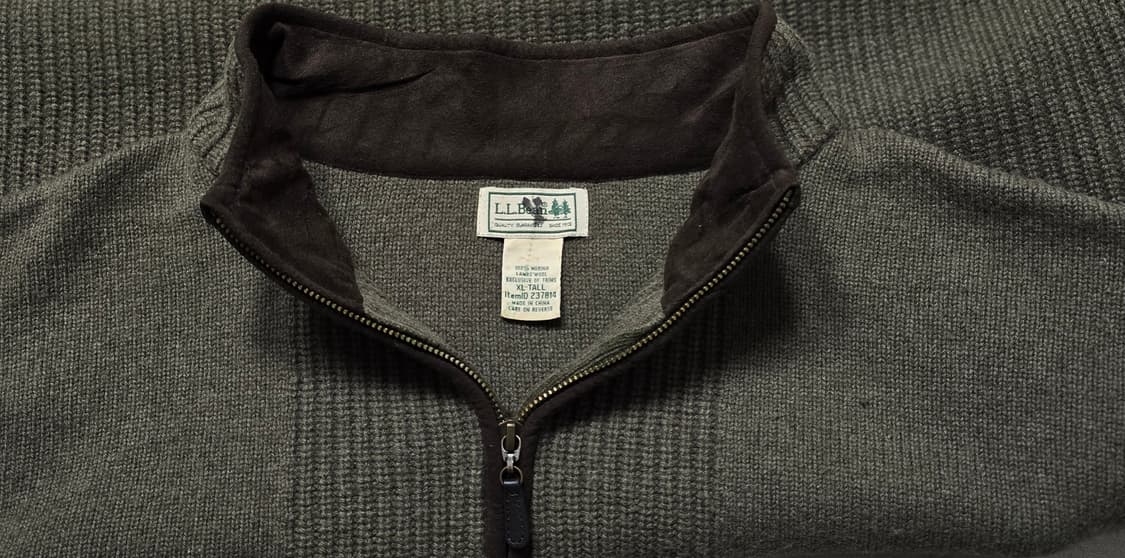 레어) L.L.BEAN 엘엘빈 메리노울 100% 카모 니트 XXL 상품이미지4