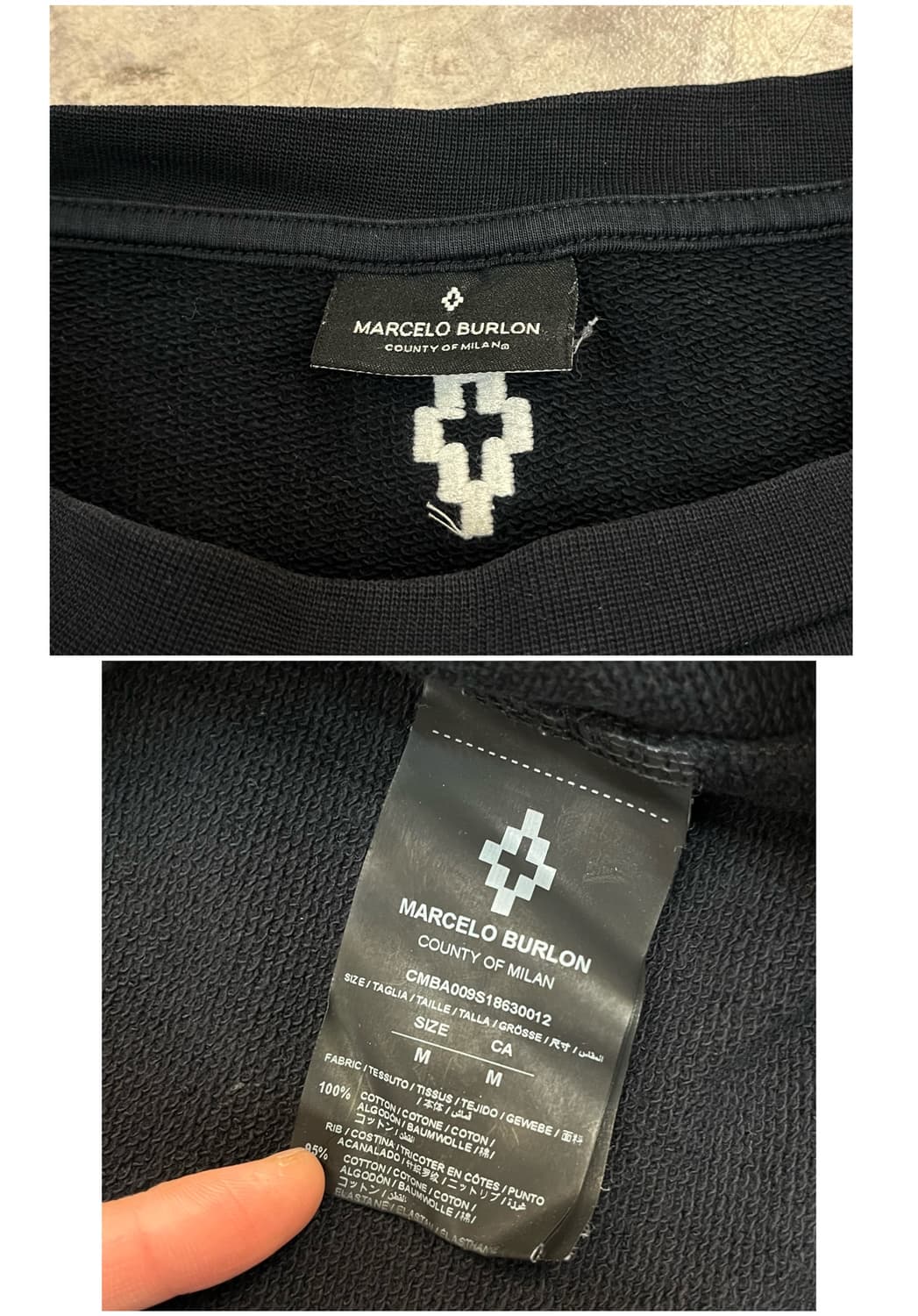 마르셀로 블론 맨투맨 블랙 M #csz2691 상품이미지3