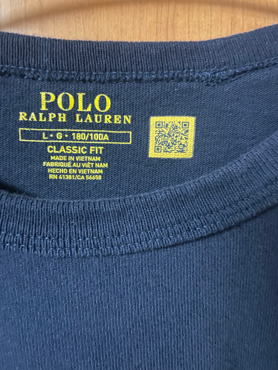 폴로랄프로렌 클래식핏 헤비웨이트 저지 티셔츠  네이비 L 상품이미지4
