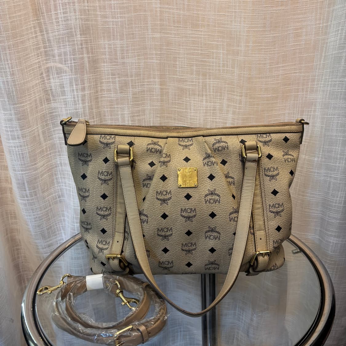 정품 MCM 비세토스 아이보리 숄더백      상품이미지1