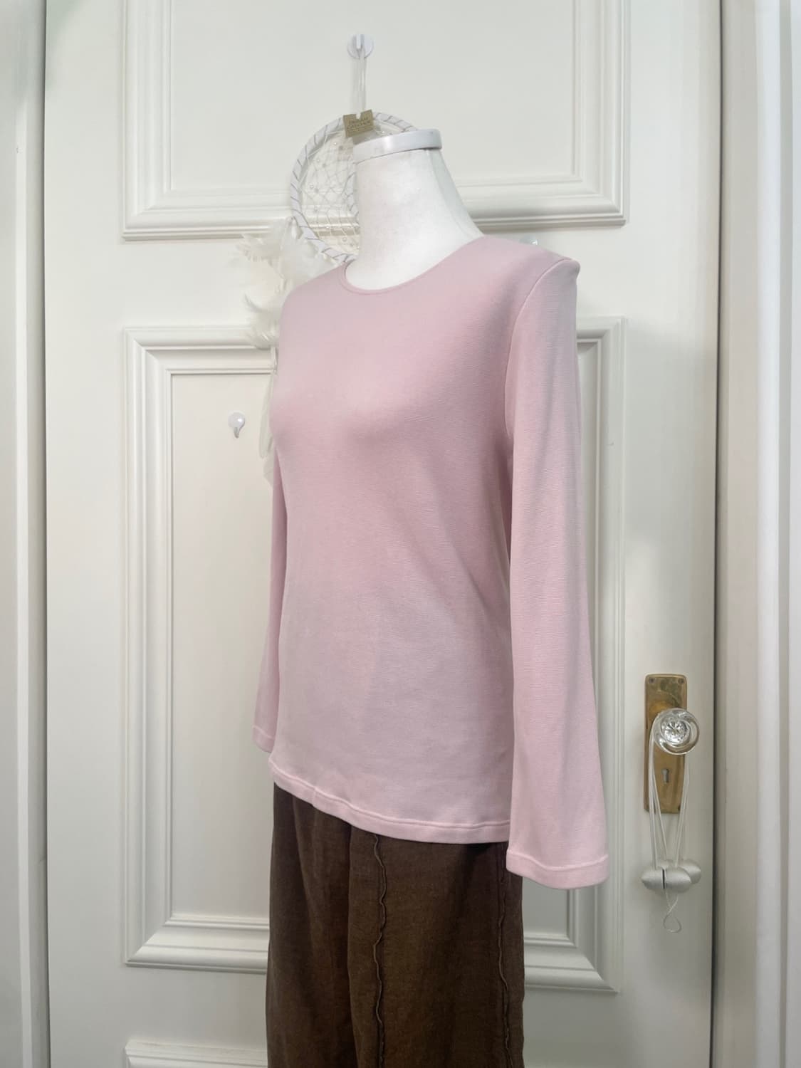 indi pink half mori knit top&pink basic 상품이미지9