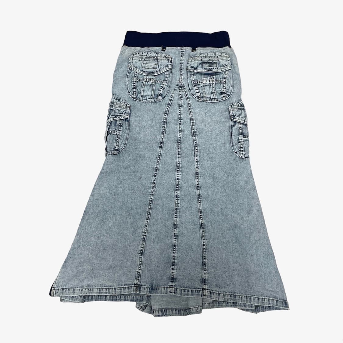 Denim cargo long skirt 상품이미지2
