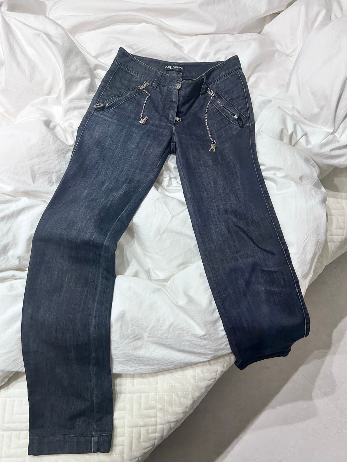 돌체앤가바나 포켓사이드 체인 디테일흑청 상품이미지2