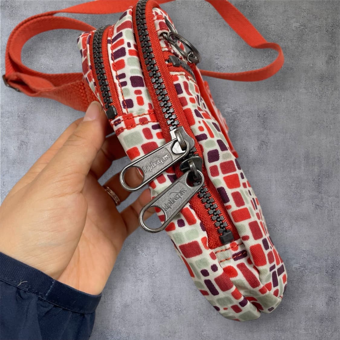 키플링 Kipling 오렌지 멀티컬러 리미티드 프린트 미니 크로스백 상품이미지5