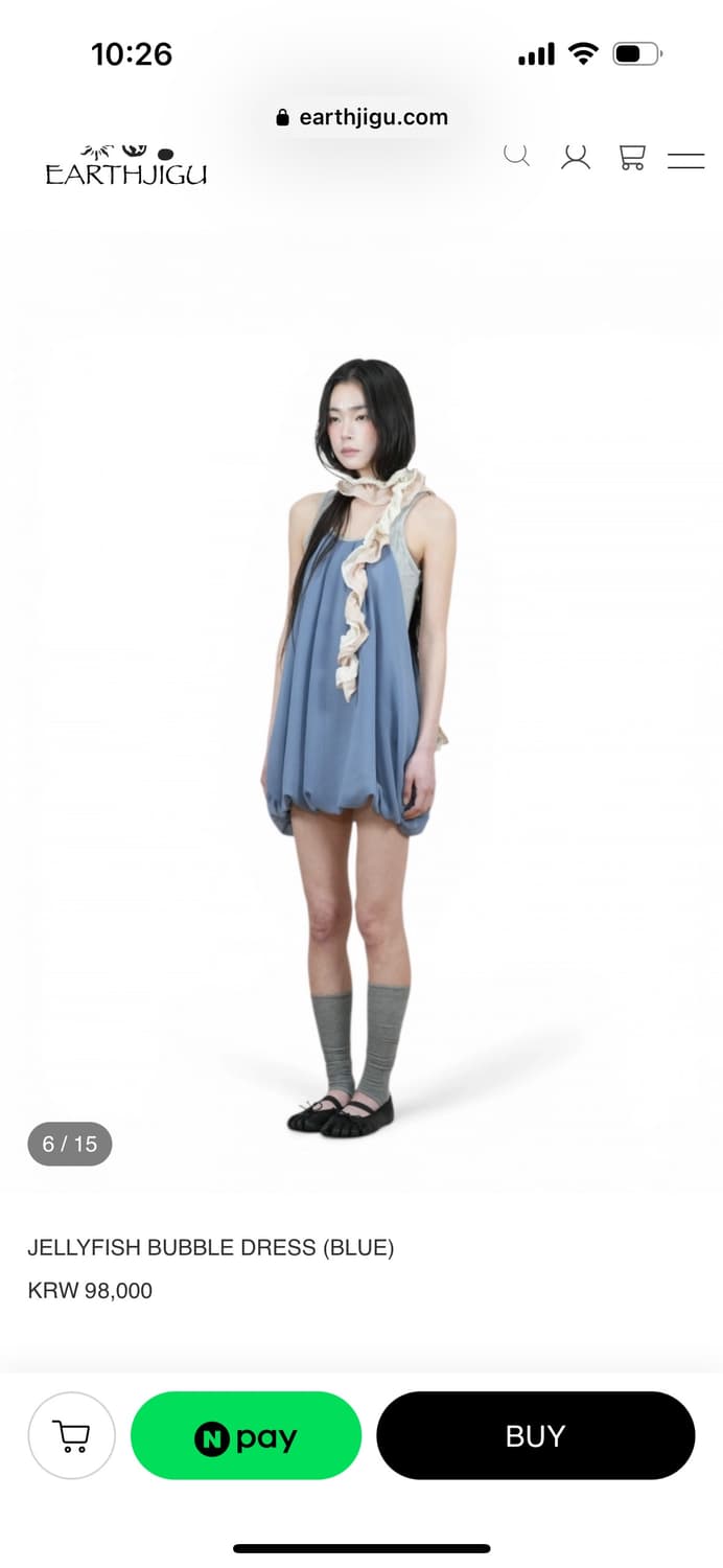 어스지구 젤리피쉬 원피스 JELLYFISH BUBBLE DRESS (BL 상품이미지2