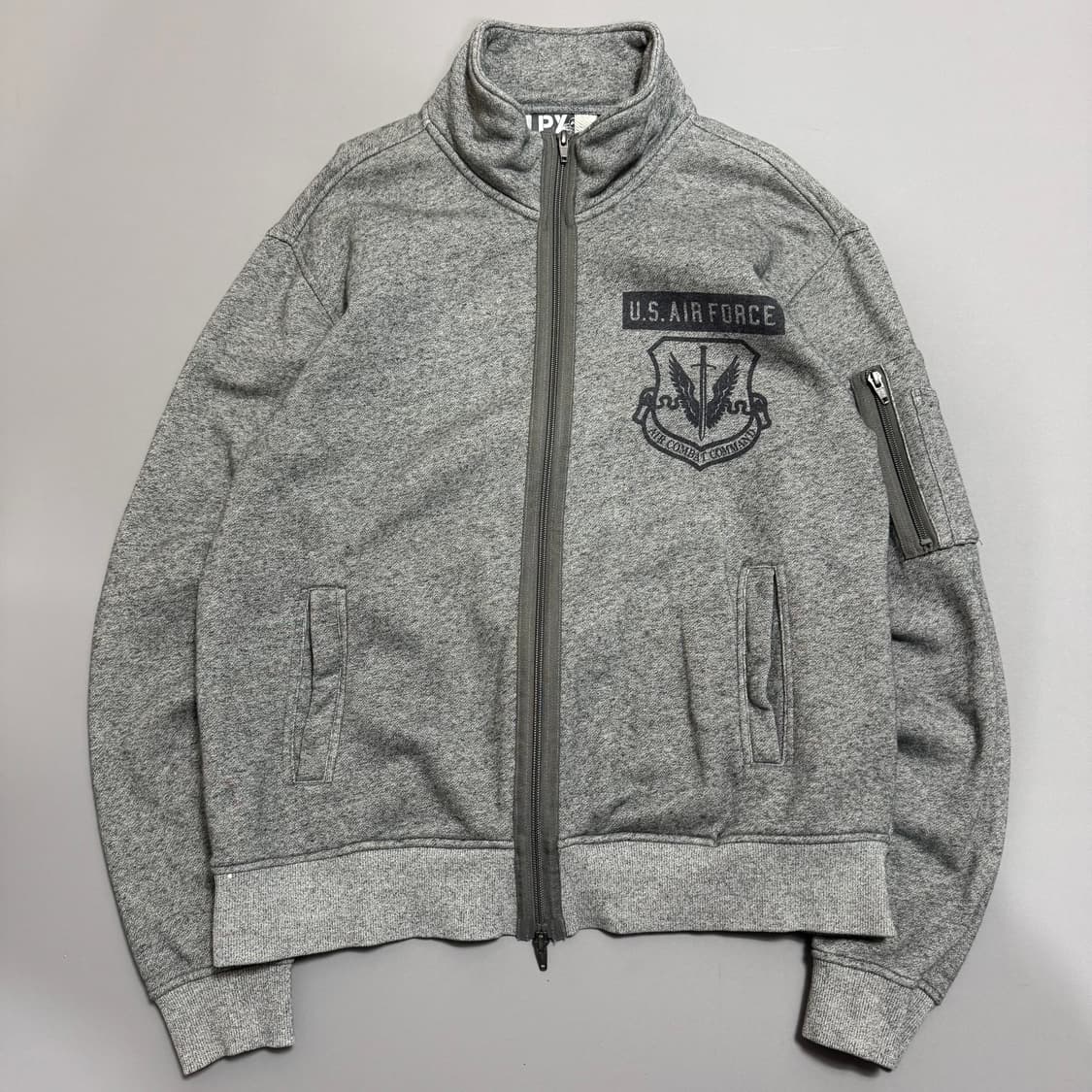 아비렉스(AVIREX) 멜란지 USAF 폴리에스터 하이넥 스웨트 집업 상품이미지9