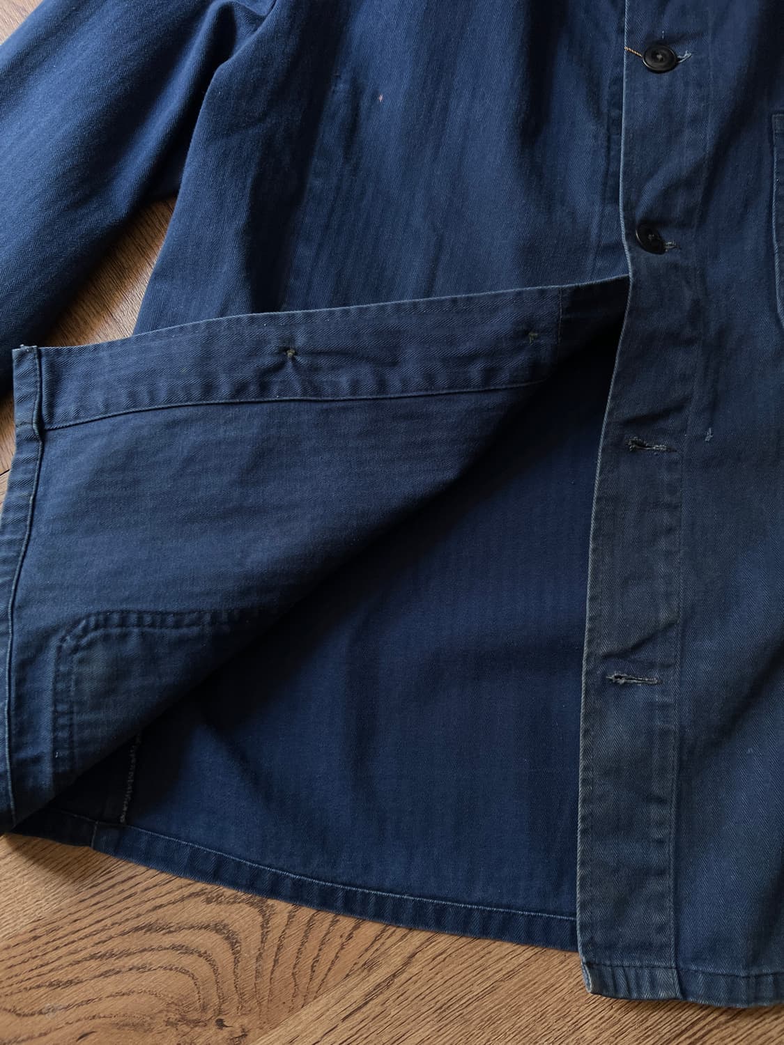 [L]90's Pionier사 빈티지 페이딩 HBT 프렌치 워크 자켓 상품이미지7