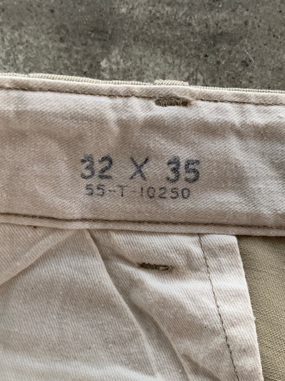 50s 미군 코튼 트윌 카키 트라우저 1945패턴 상품이미지4