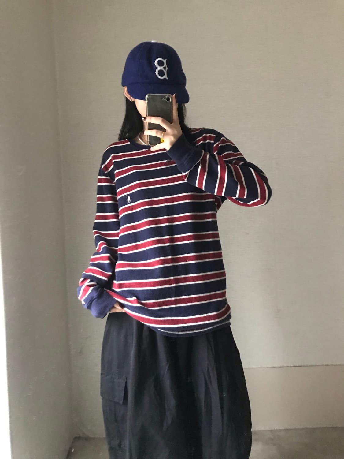 폴로 스트라이프 와플 롱슬리브 상품이미지5
