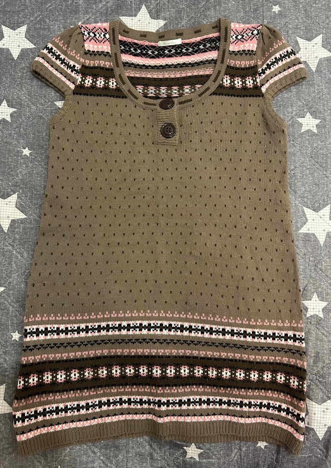 모리걸 니트 반팔 원피스 상품이미지1