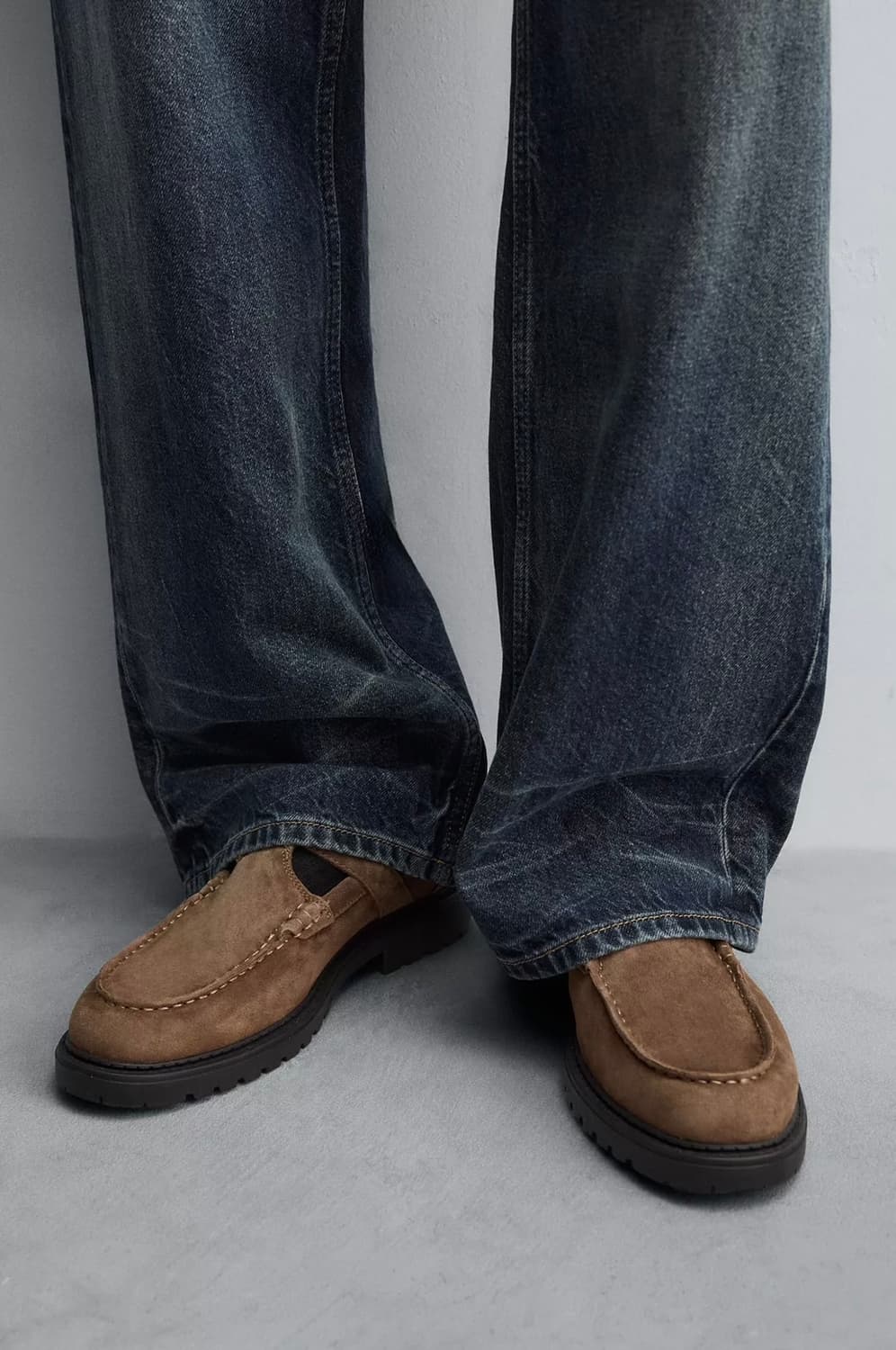 자라 소가죽 스웨이드 버클 레더 슈즈 더비슈즈 41 상품이미지1