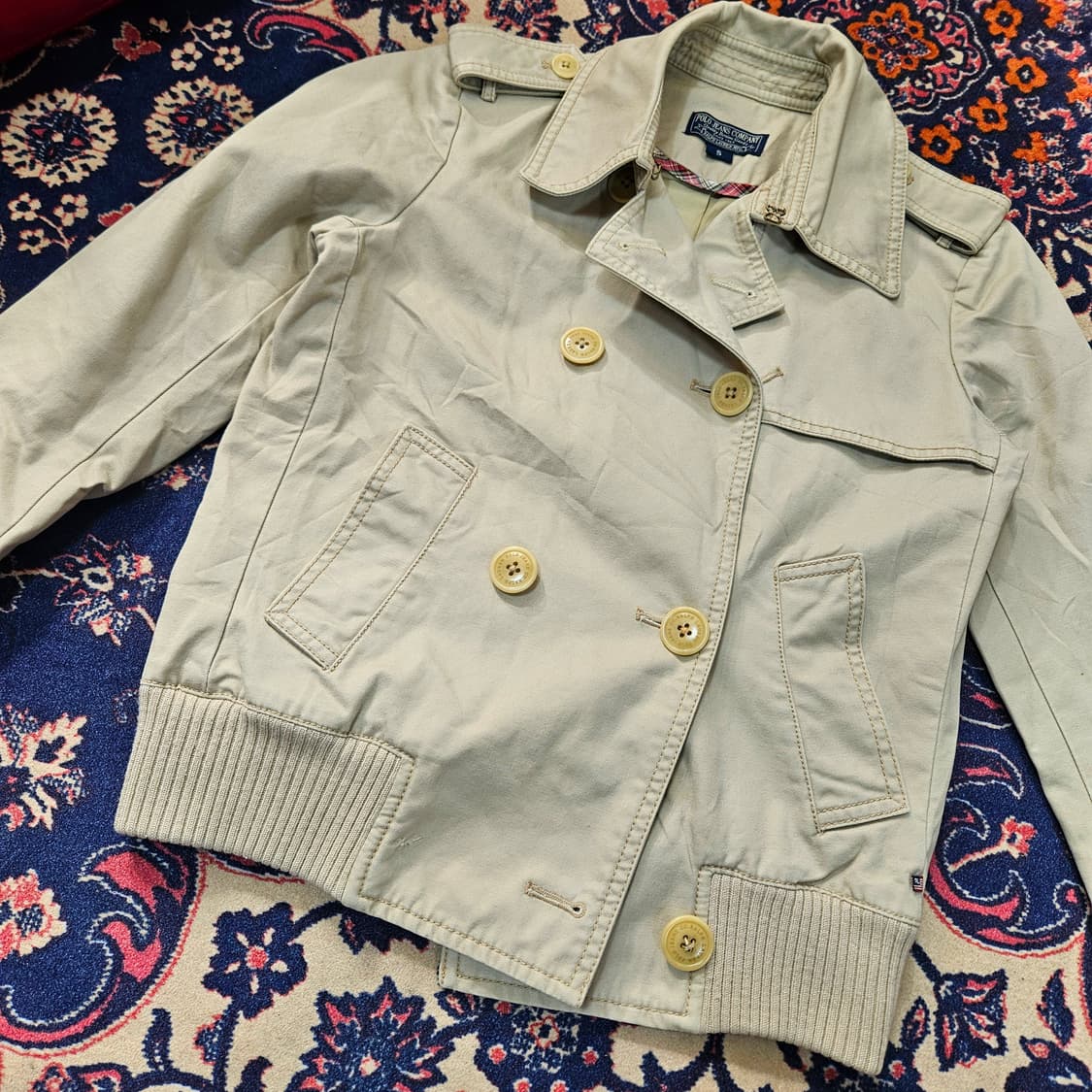 폴로랄프로렌 코튼 더블 카라넥 블루종 숏 자켓 상품이미지2