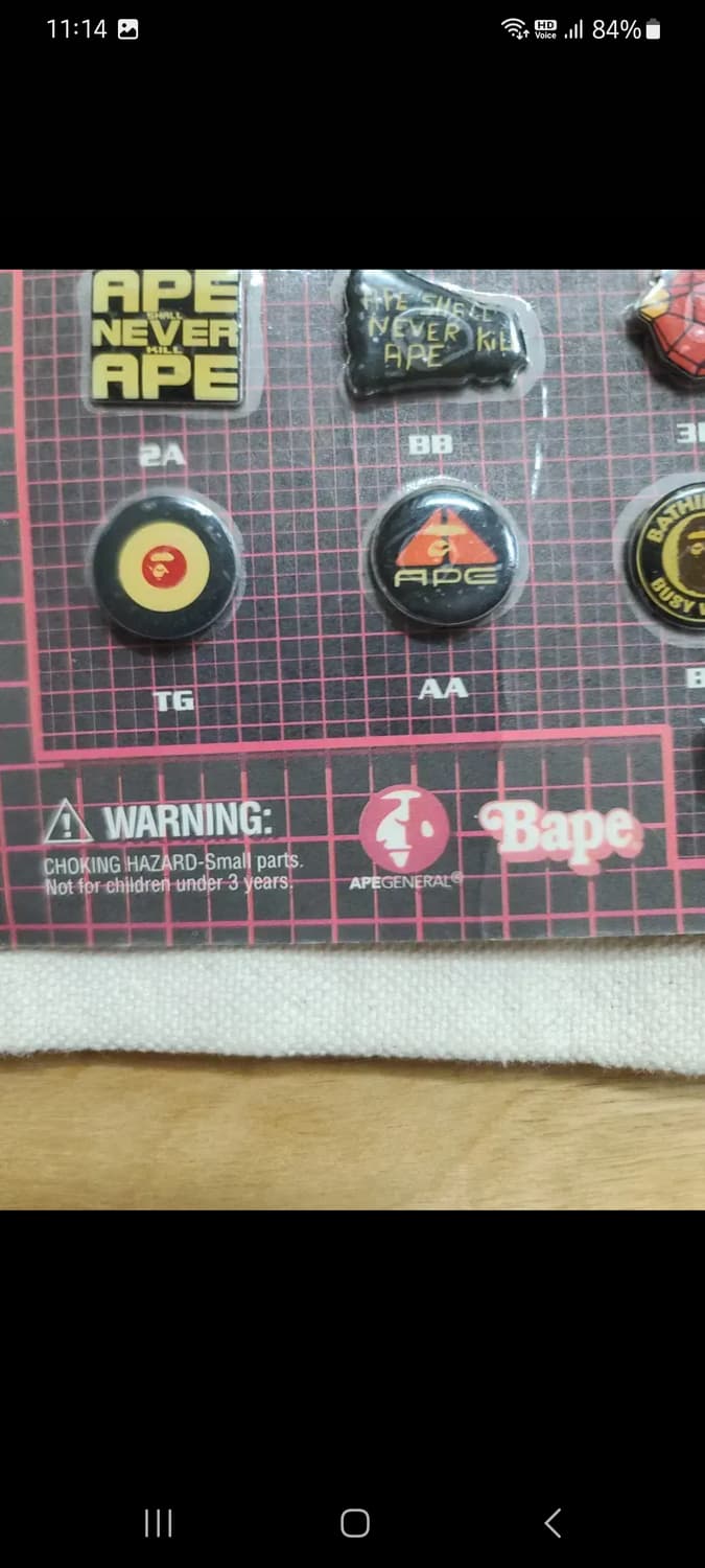 1999년 BAPE LOGO 핀  배지 세트# 상품이미지7