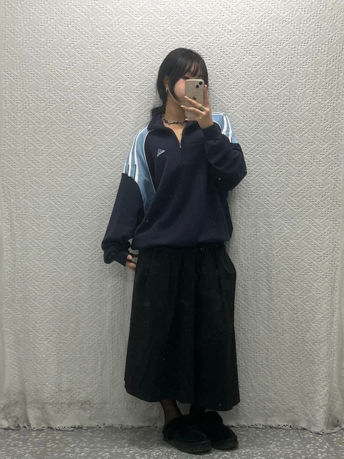 아디다스 스포티 자수로고 반집업 스웻셔츠 맨투맨 110 C06399 상품이미지1