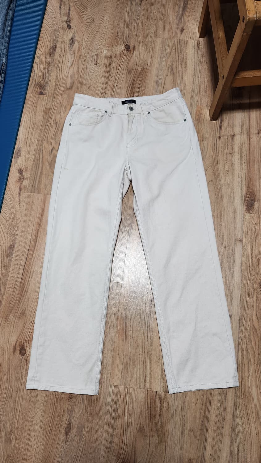 [32] 무신사 스탠다드 스트레이트 데님팬츠 크림진 청바지 면바지 치노 상품이미지5