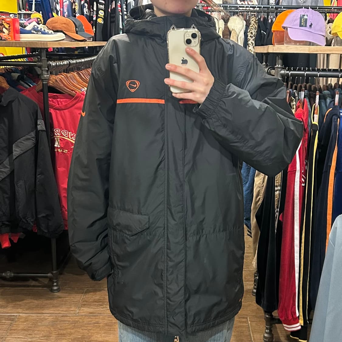 [HI]  나이키 하프 바람막이 패딩 블랙  상품이미지1