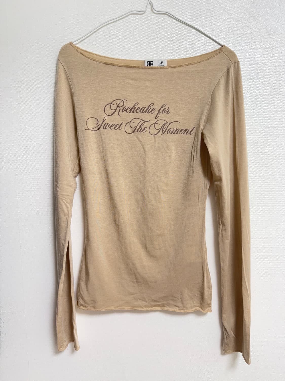 락케이크 Cursive Mesh Top Beige 상품이미지2